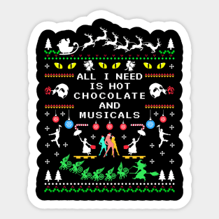 Hot Chocolate and Musicals Sticker